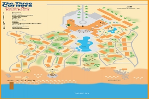 The Three Corners Fayrouz Plaza  hotel map